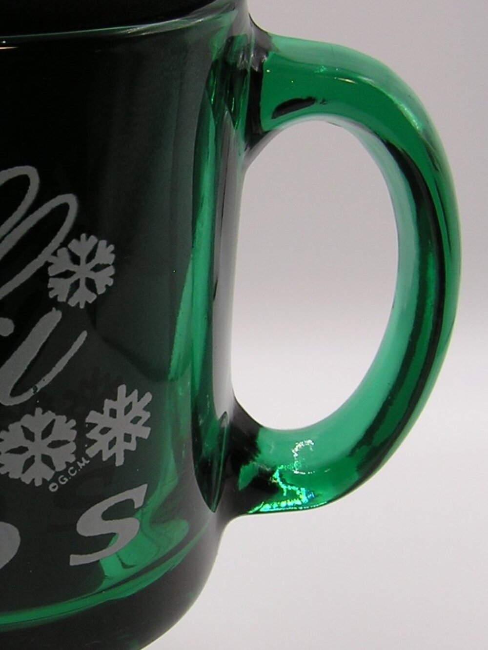 Vintage Emerald Green Ski Taos Glass Coffee Mug - Picture 8 of 8